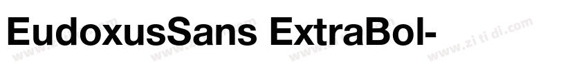 EudoxusSans ExtraBol字体转换